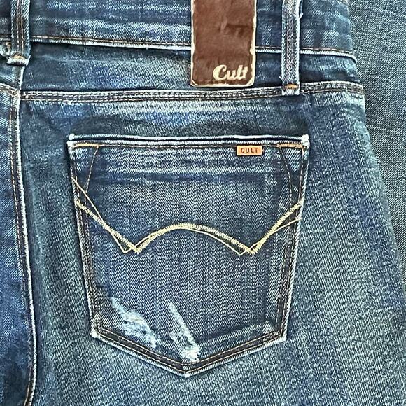 Cult of Individuality Rogan Capri Jeans SIZE 29 Distressed Medium Wash Low Rise - Picture 7 of 10